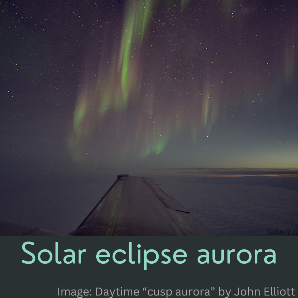 Button: solar eclipse aurora