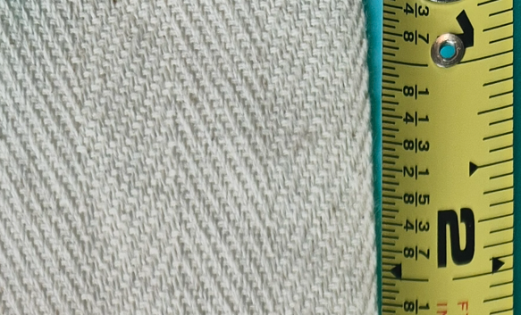 Twill tape next to a measuring tape
